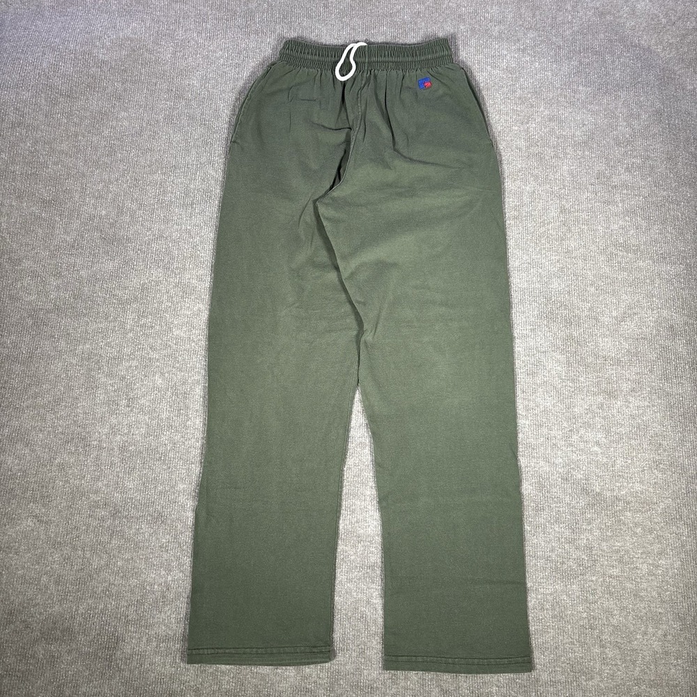 Vintage 90s Russell Pants Mens S Olive Green Knit Lightweight Blalnk Made In USA